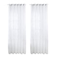 thumbnail image 1 of 1Pc Leaf Printed Curtain Fashion Single Side Window Screening Creative Window Gauze (White, 100x250cm), 1 of 7