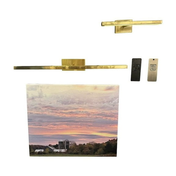 House of Troy Rechargeable Advent 12" LED Satin Brass Picture Lights