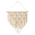 thumbnail image 1 of tapiz de macramé Elegante tapiz de macramé para colgar en , borla tejida , flecos artesanales para cortina, dormitorio Fanmusic tapiz de macramé, 1 of 7