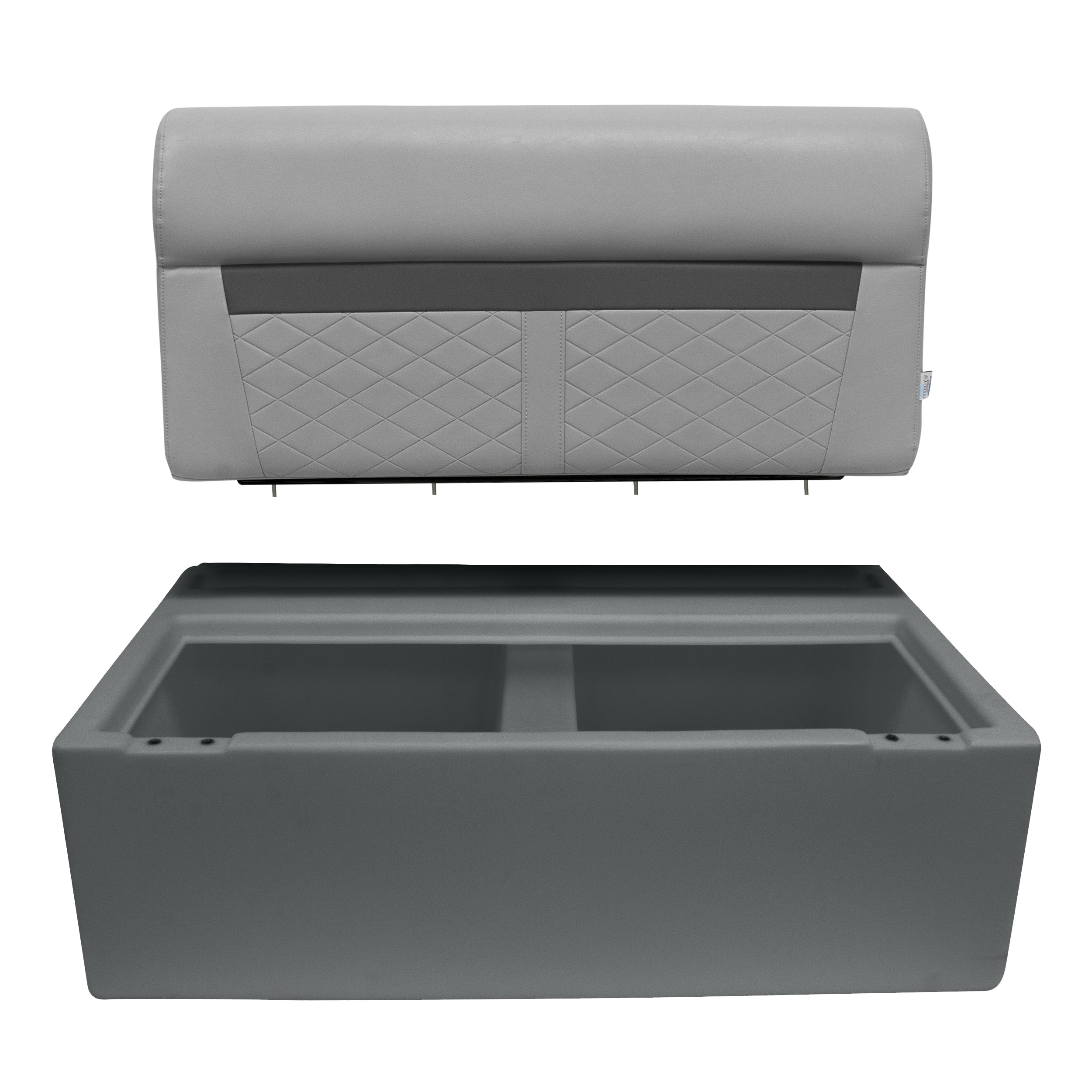 Wise Deluxe 36in Pontoon Bench Seat Base Grey Plastic Storage Boat Wise Deluxe 36in Pontoon Bench Seat Base Grey Plastic Storage Boat
