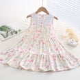 thumbnail image 1 of LOVZFMLL Robe d'Été à Imprimé Floral pour Filles Manches Courtes Col Rond Jupe Princesse, 1 of 3