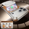 thumbnail image 3 of Case For IPhone 17 Pro Max/17 Pro, Metal Shell With Supports Wireless Microfiber Lining Anti-Scratch Charging Ring Kickstand Cover, 3 of 7