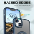 thumbnail image 5 of For iPhone 14 Case Magnetic, Compatible with Magsafe Matte Back Cover Rotating Kickstand Bumper Rugged Phone Case Cover for Apple iPhone 14, Blue, 5 of 6