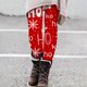 thumbnail image 2 of Gibobby Leggins termicos mujer Leggings estampados con estampado de de temporada hasta el tobillo de Navidad para mujer trajes de Navidad(Rojo,M), 2 of 3