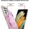 thumbnail image 4 of Compatible with Samsung Galaxy S21 Ultra 5G Case Ultra Slim Marble Luxury Glossy Rubber Durable Shockproof Protective Phone Case for Samsung Galaxy S21 Ultra 5G Marble Violet YBT, 4 of 10