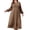 Khaki, variant on Women's Plus Size Knits Fall Spring Long Sleeve Round Neck Puff Sleeve Ribbed A-Line Solid Color Casual Comfortable Midi Dress 1X-5X