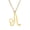 Gold A, variant on Women Stainless Steel Personalized Hip Hop Lite Version Stethoscope Shaped Simple Initial 26 Alphabet Letters Heart Charm Pendant Necklace D