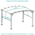 thumbnail image 2 of Sunnydaze 9 x 12 Pergola Rétractable en Polyester avec Auvent Gris, 2 of 3