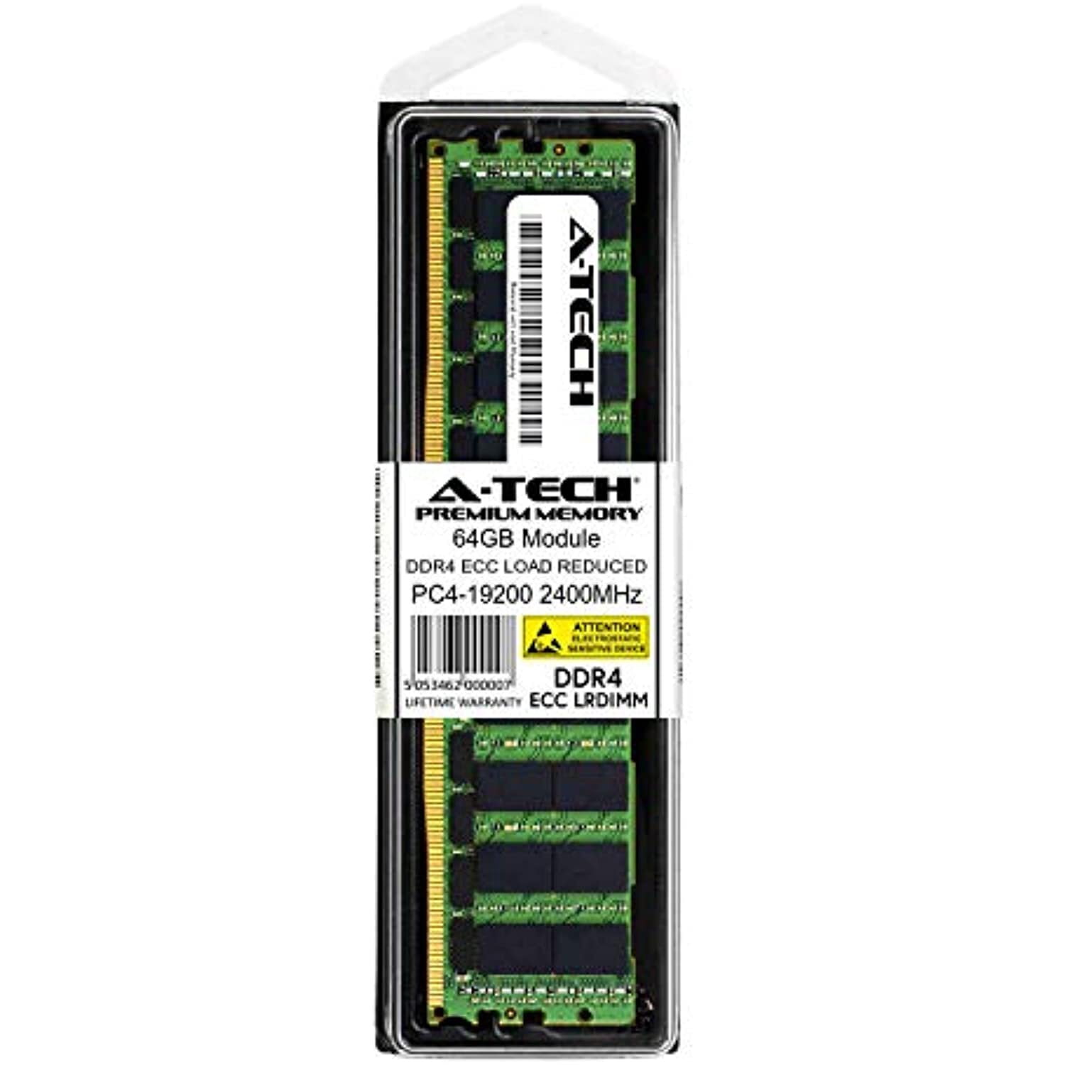A-Tech 64GB Replacement for Dell A8711890 - DDR4 2400MHz PC4-19200 ECC Load Reduced LRDIMM 4rx4 1.2v - Single Server Memory Ram Stick (A8711890-ATC)