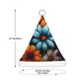 thumbnail image 3 of KLL Christmas Hats for Adults Plush Colorful Blooming Flowers Print Santa Hat Xmas Fluffy Santa Claus Hat for Women Men, 3 of 6