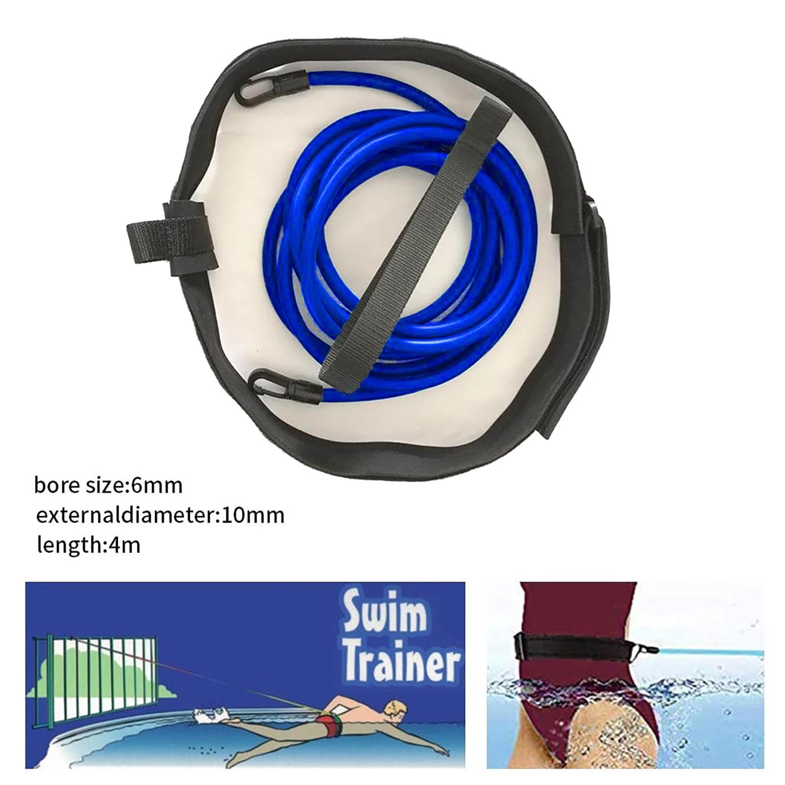 Swim Bungee Training Belt Tether Stationary Cords Pool Train Aid Resistance W 