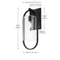 thumbnail image 2 of Elegant Lighting Jaxson 10 Inch Outdoor Wall Sconce In Black, 2 of 8