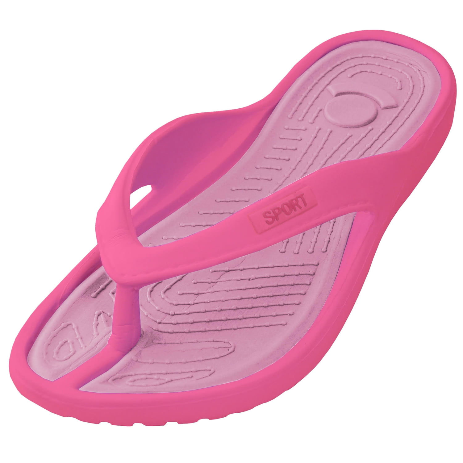 SNJ New Women's Soft EVA Rubber Flat Sport Bath Beach Indoor Outdoor FlipFlop Sandal