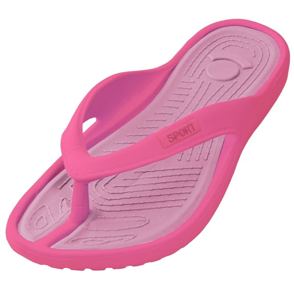 SNJ New Women's Soft EVA Rubber Flat Sport Bath Beach Indoor Outdoor FlipFlop Sandal