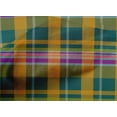 thumbnail image 4 of oneOone Cotton Poplin Dark Teal Green Fabric Madras Check Fabric For Sewing Printed Craft Fabric By The Yard 56 Inches Wide, 4 of 4