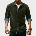 thumbnail image 4 of Dagugfen Mens Shirts Corduroy Long Sleeve Button down Collared Neck Mens Shirts Casual Jackets S-3XL, 4 of 8