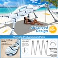 thumbnail image 3 of Toldo de playa VIONMI 3 x 3 m con protección solar UPF50+ y sacos de arena, 3 of 6