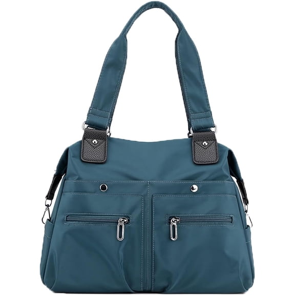 Large Capacity Waterproof Multi Pocket Shoulder Bag, Crossbody Travel Messenger Bag, Nylon Tote Bag