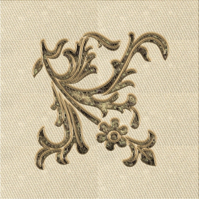 Ahgly Company Tapis d'Intérieur Lavable en Machine Carré Transitionnel Vanille Or, 8 Pieds Carré