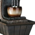 thumbnail image 4 of 10" Brown Textured Polyresin Tabletop Fountain with LED Light, 4 of 7