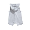 thumbnail image 5 of Seyurigaoka Baby Girls Boys Romper, Solid Color Hooded Sleeveless Jumpsuit, 5 of 9