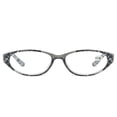 thumbnail image 4 of Women Oval Reading Glasses 2.50 Spring Hinge Presbyopic Glasses Lightweight Black Tortoiseshell Readers +2.50 Strength, 4 of 6