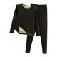 thumbnail image 1 of Guardurnaity Conjunto de ropa interior térmica para mujer, calzoncillos largos de terciopelo cómodos y cálidos para invierno, ropa de dormir de Ropa interior Negro 2XL, 1 of 6