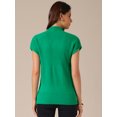 thumbnail image 4 of DARING DIVA Women's Mock Neck Casual Cap Sleeve Knit Tank Tops M Green, 4 of 6