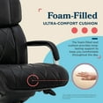 thumbnail image 4 of La-Z-Boy Symphony Executive Office Chair Bonded Leather Black and Chrome, 4 of 8
