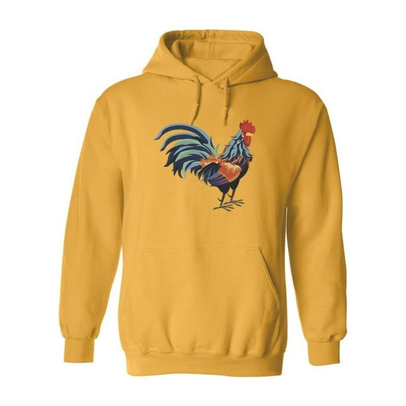 Rooster Hoodie Men -SPIdeals Designs, Male XX-Large