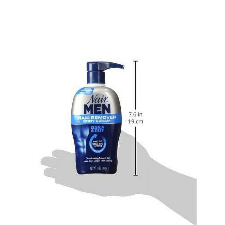 Nair Men's Hair Remover Body Cream, Shower Use, Depilatory Formula