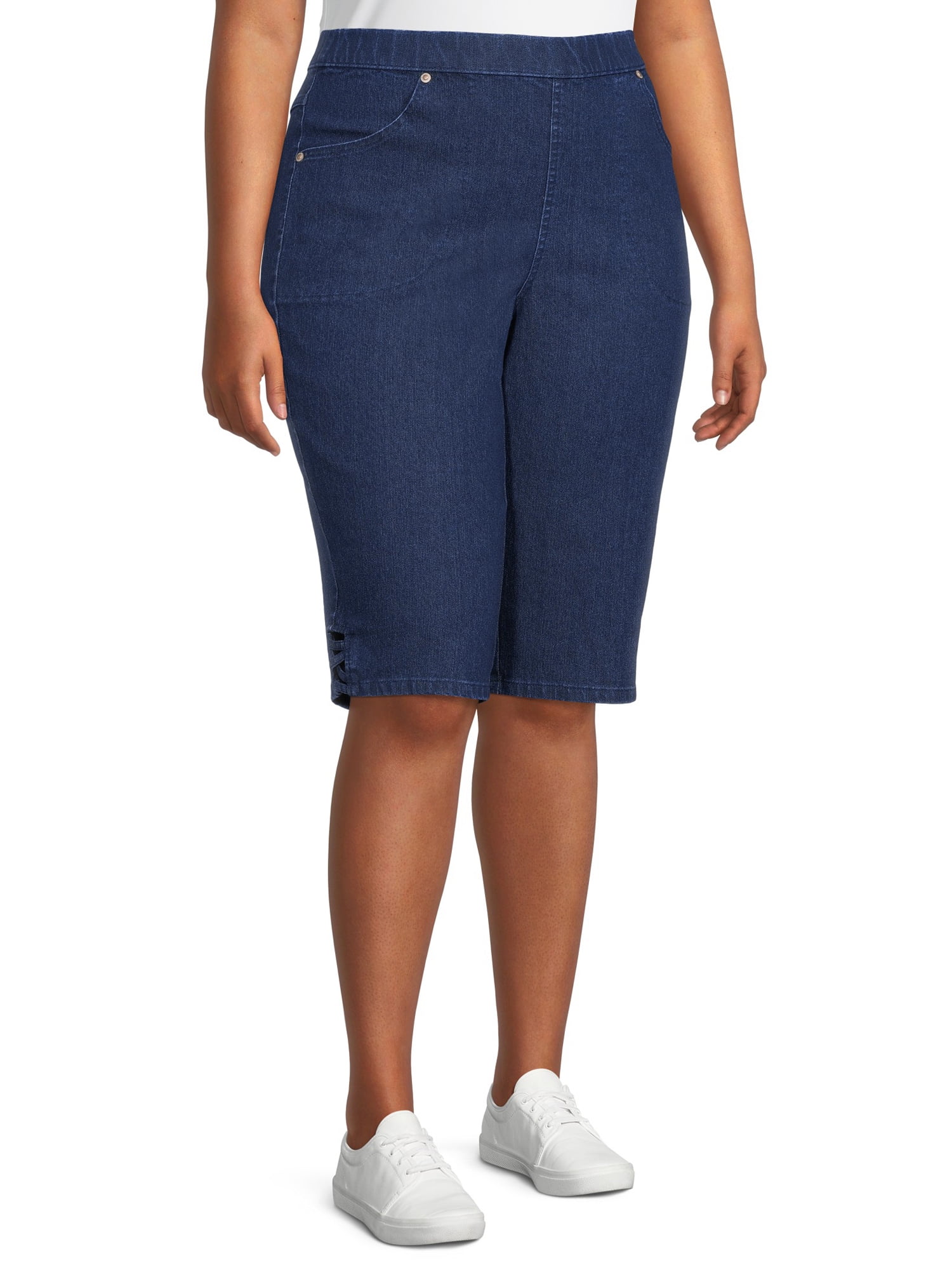 Skimmer Shorts with Crisscross Hem 