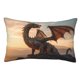 thumbnail image 1 of Fotbe Sky Sunset Bronze Dragon Funda de Almohada Decorativa Estilo Occidental, Lujo en Algodón, Fundas para Almohadas King, Cojín Estampado para Decoración del Hogar-14"x20", 1 of 6