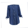 thumbnail image 3 of Mujeres Atractivas Del Hombro De De De Blusa Ocasional S De Color Azul Macarena vestido, 3 of 8
