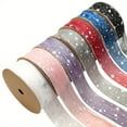 thumbnail image 5 of Estbridge Starry Sky Yarn Ribbon  Flower Packaging Bouquet Ribbon Bow Handmade DIY  1.57Inch/4cm X 5 Yards/roll - Art Supplies  Crafts & Sewing - Gift Wrapping Supplies - Gift Wrapping Ri, 5 of 7