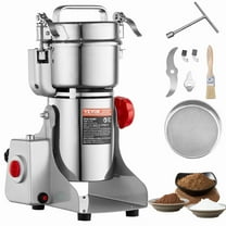 VEVOR 300g Electric Grain Mill Grinder, High Speed 1500W Commercial Spice Grinders, Stainless Steel Pulverizer Powder Machine, for Dry Grains Spices Cereals Coffee Corn Pepper, Swing Type