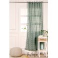 thumbnail image 4 of The Art Box 100% Cotton Printed Window Curtain Panels, Light filtering Tie Top Curtains Drapes for Bedroom, Curtain for Living Room, Window 2 Panels Set, Mum Leaf Floral Printed, 52 x 63 in, 4 of 5