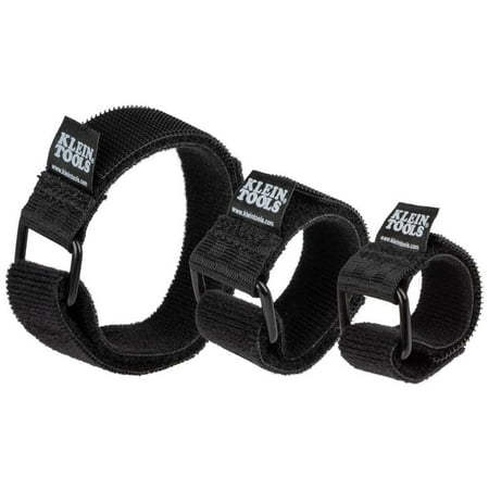 

Klein Tools 450-600 6-Piece 6 in. / 8 in. / 14 in. Hook and Loop Cinch Strap Cable Tie Set - Black