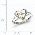 thumbnail image 3 of Sterling Silver Rhodium Plated with Gold-tone & Rose-tone Accent Diamond Ring QR5625, 3 of 6