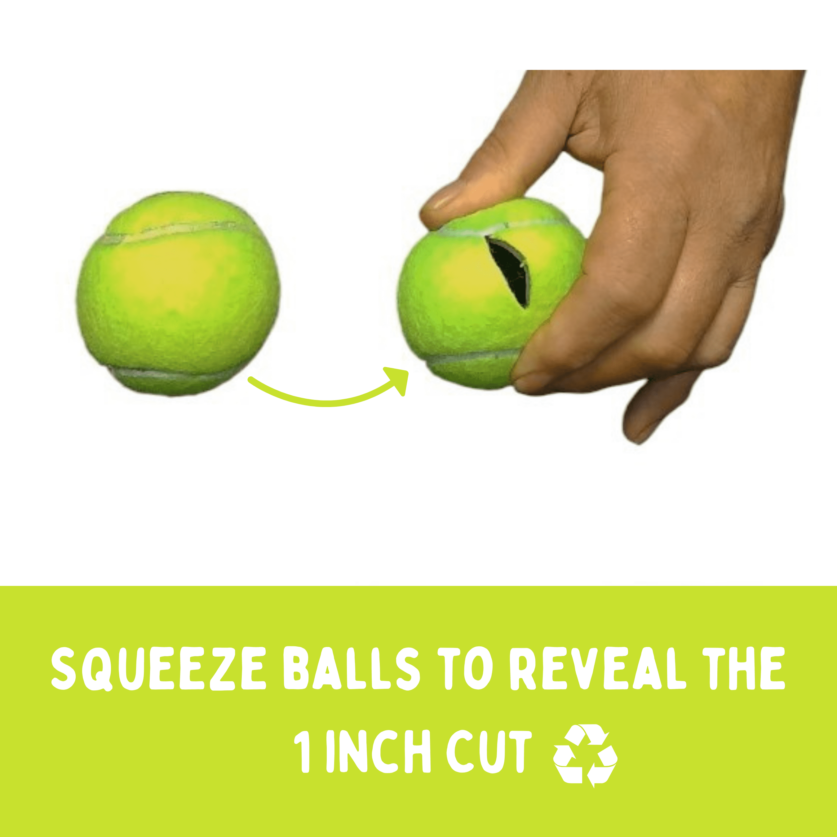 100 PreCut Tennis Balls for Chairs Bulk - Support USA Tennis Ball Recycling NonProfit: Tennis Ball Chair Leg Floor Protectors, Chair Tennis Balls for Classroom Bulk, Precut Tennis Balls for Walkers