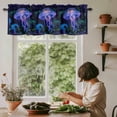 thumbnail image 5 of Jellyfish Window Valance Curtain Ocean Marine Life Rod Pocket Short Curtain for Living Room, Bedroom & Kitchen Window Decor 60x18in, 5 of 8