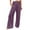 ZC Purple, variant on Womens Pants Relaxed Fit Baggy High Waist Print Elastic Waist Wide Leg Pants Black Loose Pants for Women L