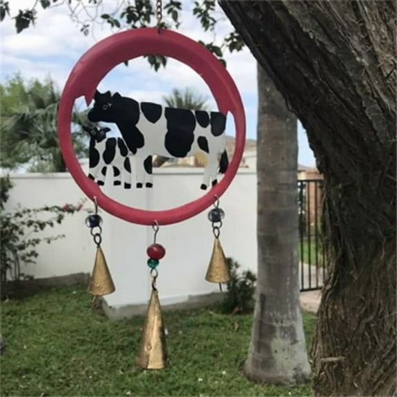 Metrotex Designs 62056 Dairy Cow Wind Chime, Black & White