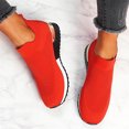 thumbnail image 3 of Christmas Gifts Clearance! SHENGXINY New Spring Knitting Socks Shoes Women 2022 Mesh Breathable Sneakerss Slip on Flat Casual Loafers Ladies Vulcanized Shoes, 3 of 5