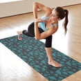 thumbnail image 6 of DarkGreen Cartoon Dinosaurs Silhouette Pattern Hot Yoga Mat Towel Non Slip for Hot Yoga - Quick-Drying Yoga Mat Cover with 4 Corner Pockets with Travel Bag - Hot Yoga Towel Non Slip 74"x26", 6 of 6