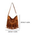 thumbnail image 2 of Bolso Tipo Cartera Con Flecos Hombro Borlas Vaquera Occidental Piel Ante para Mujer, 2 of 8