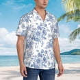 thumbnail image 5 of Balery Rose Flowers Print Men's Hawaiian Shirts Short Sleeve Beach Shirt Relaxed Fit Vacation Button Down Shirts-Medium, 5 of 9