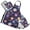 Cartoon Planet and Star, variant on Parrot Birds in Jungle 5 Pcs Kitchen Set Heat Resistant Oven Mitts and Non-Slip Pot Holders with Adjustable Cooking Apron