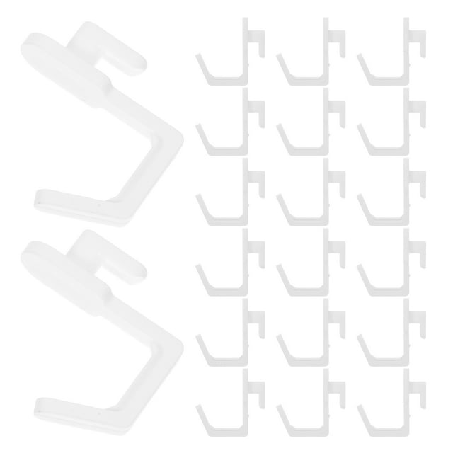 SOPOTUTU 20 Pcs Porte-Outils en Panneau Perforé Blanc avec Crochets Robustes pour Rangement Mural de Salle de Bain