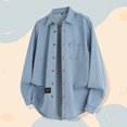 thumbnail image 2 of Fgnfyis Mens Jacket Mens Loose Long Sleeved Denim Jacket Casual Outerwear for Everyday Wear Winter Coats for Men Light Blue L, 2 of 5